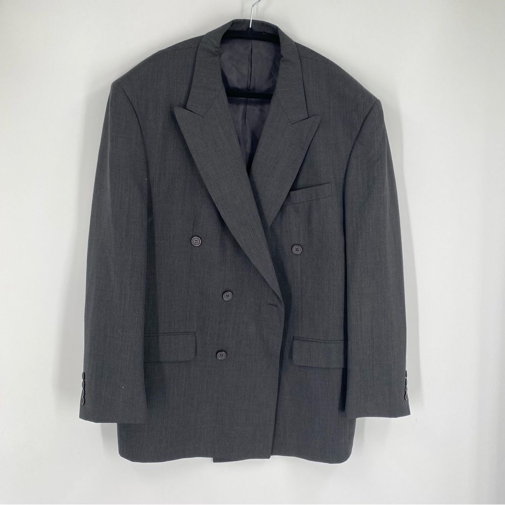 Georgio Giovanno Gray Double-Breasted Men's Blazer size 42R